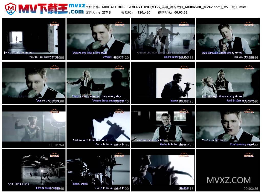 MICHAEL BUBLE-EVERYTHING(MTV)_英语_流行歌曲_MC802280